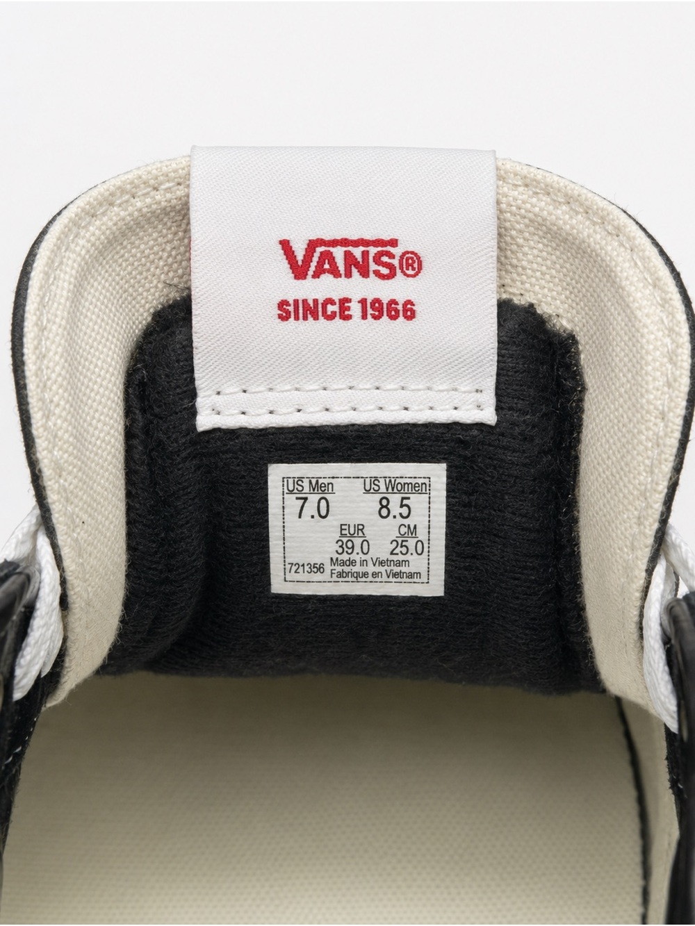Vans Black and White High-Top Skate Sneakers - Picture 4 of 4